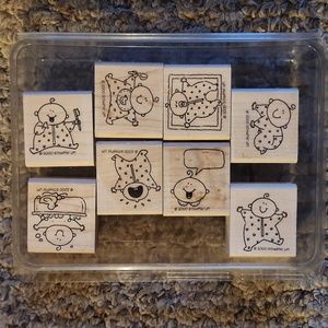2000 Stampin' Up! 8 Piece Stamp Set - Baby's First's